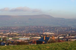 View over Pendle district in Burnley